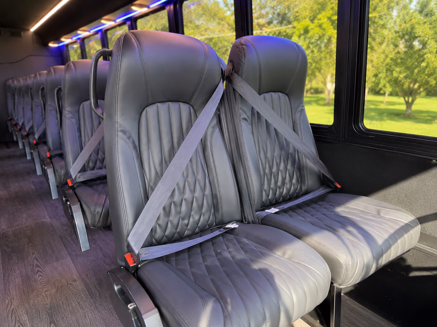 union city 15 passenger minibus inside
