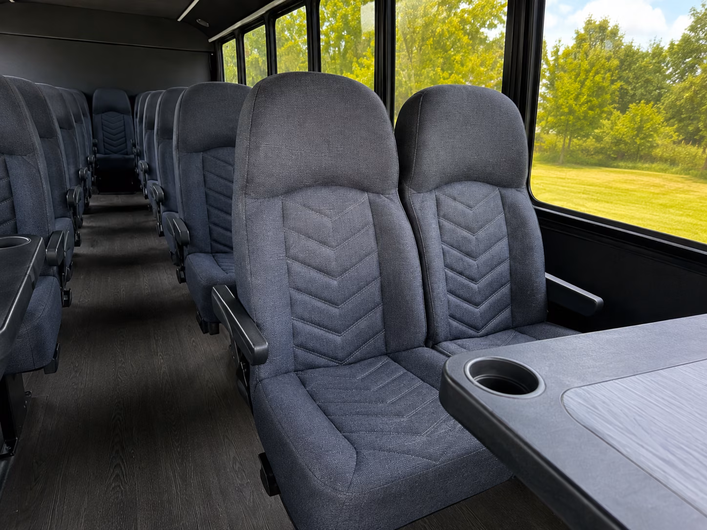 union city 18 passenger minibus inside