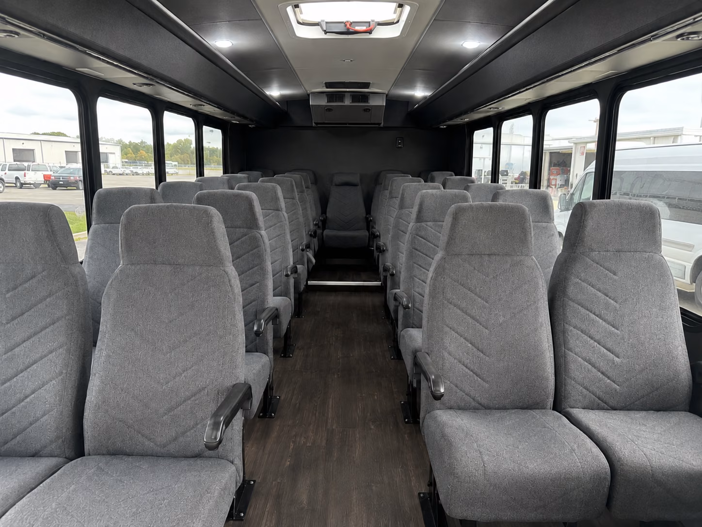union city 20 passenger minibus inside
