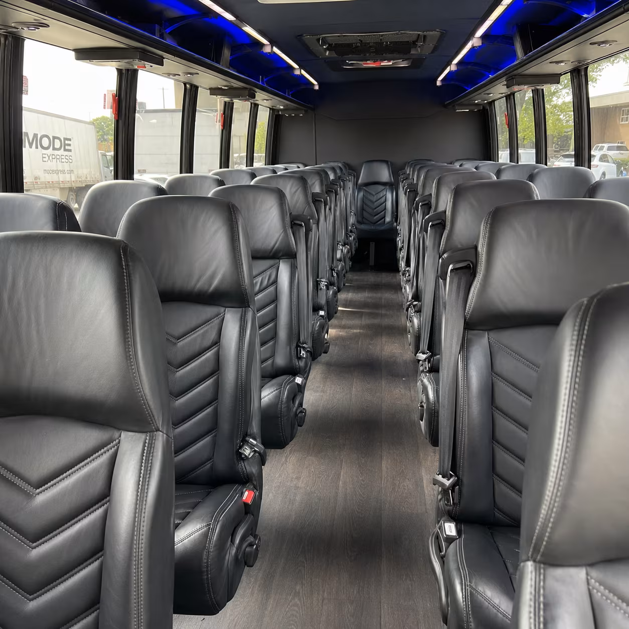 union city 25 passenger minibus interior
