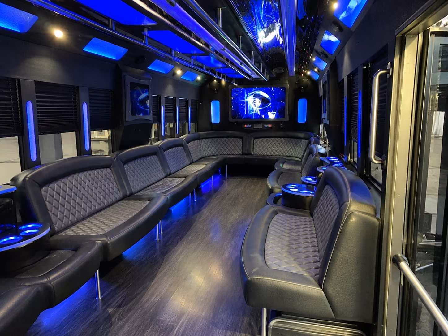 union city 28 passenger party bus interior