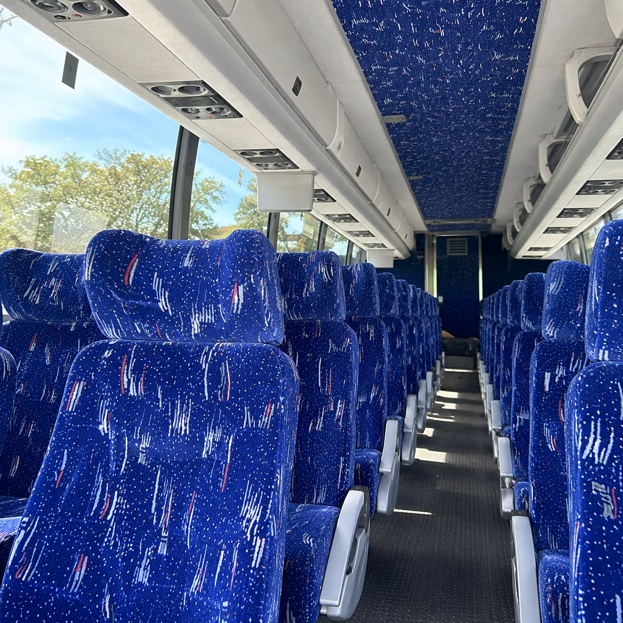 union city 56 passenger charter bus interior