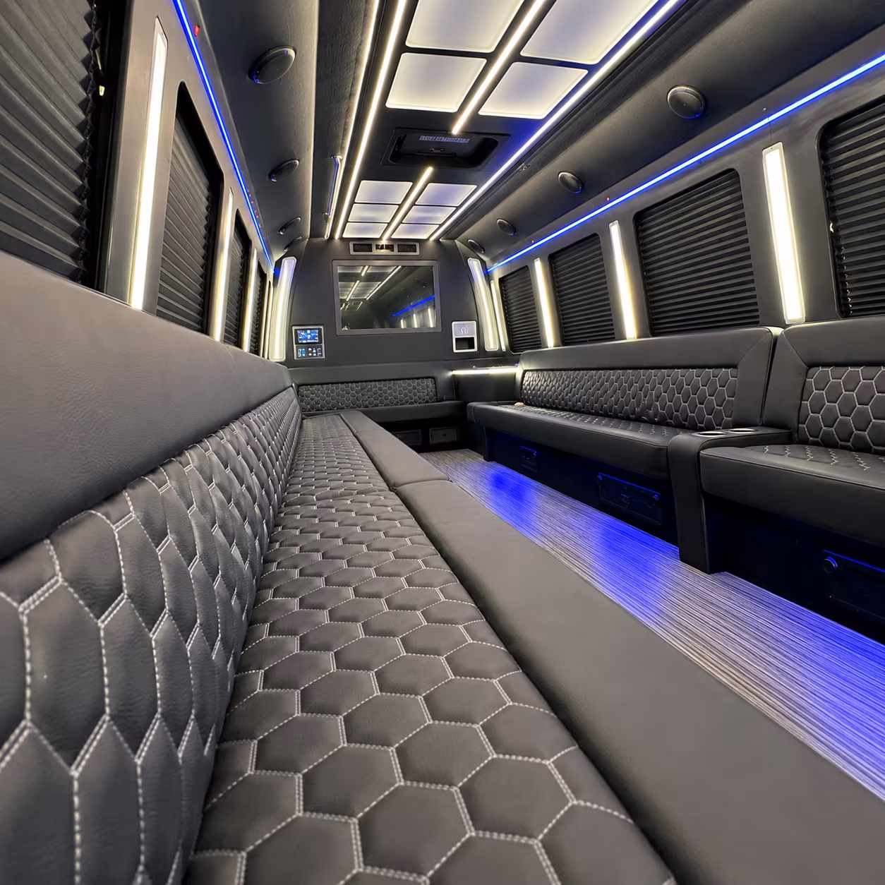 union city party bus rental interior